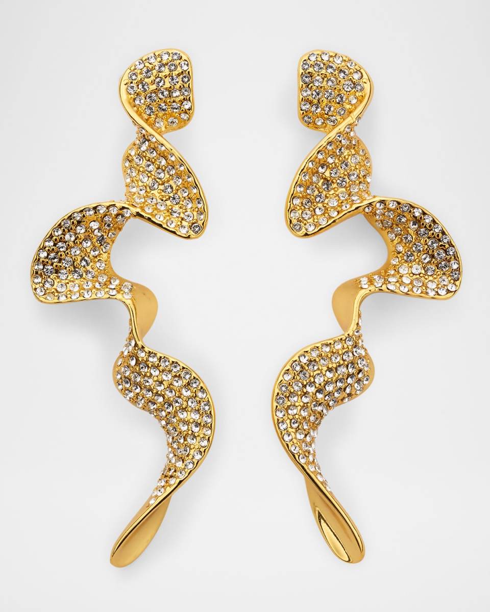Abstract Twist Drop Pierced Earrings